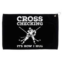 Funny Ice Hockey Art Ice Hockey Lover Coach Grommeted Golf Towel