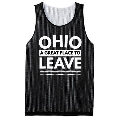 Funny I Hate Ohio A Great Place To Leave Sarcastic Ohio Gift Mesh Reversible Basketball Jersey Tank