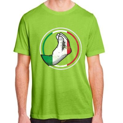 Funny Italy Hand Gesture Italian Flag Gift Adult ChromaSoft Performance T-Shirt