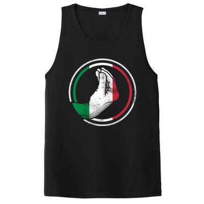 Funny Italy Hand Gesture Italian Flag Gift PosiCharge Competitor Tank