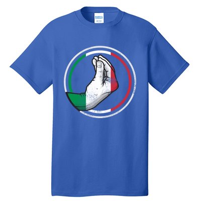 Funny Italy Hand Gesture Italian Flag Gift Tall T-Shirt