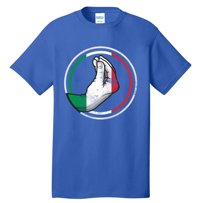 Funny Italy Hand Gesture Italian Flag Gift Tall T-Shirt