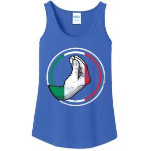 Funny Italy Hand Gesture Italian Flag Gift Ladies Essential Tank