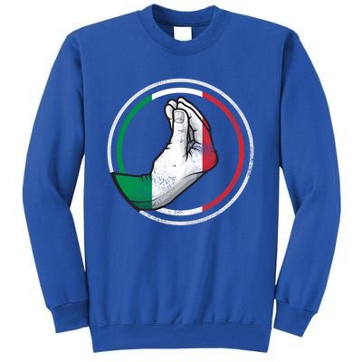 Funny Italy Hand Gesture Italian Flag Gift Tall Sweatshirt