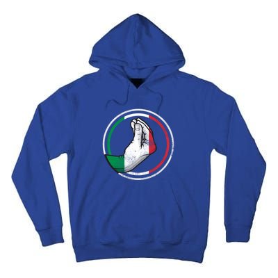 Funny Italy Hand Gesture Italian Flag Gift Tall Hoodie