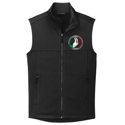 Funny Italy Hand Gesture Italian Flag Gift Collective Smooth Fleece Vest