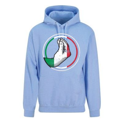 Funny Italy Hand Gesture Italian Flag Gift Unisex Surf Hoodie