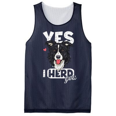 Funny I Herd You Border Collie Dog Lover Mesh Reversible Basketball Jersey Tank