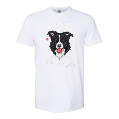 Funny I Herd You Border Collie Dog Lover Softstyle CVC T-Shirt