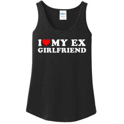 Funny I Heart My Ex GF I Love My Ex Girlfriend Ladies Essential Tank