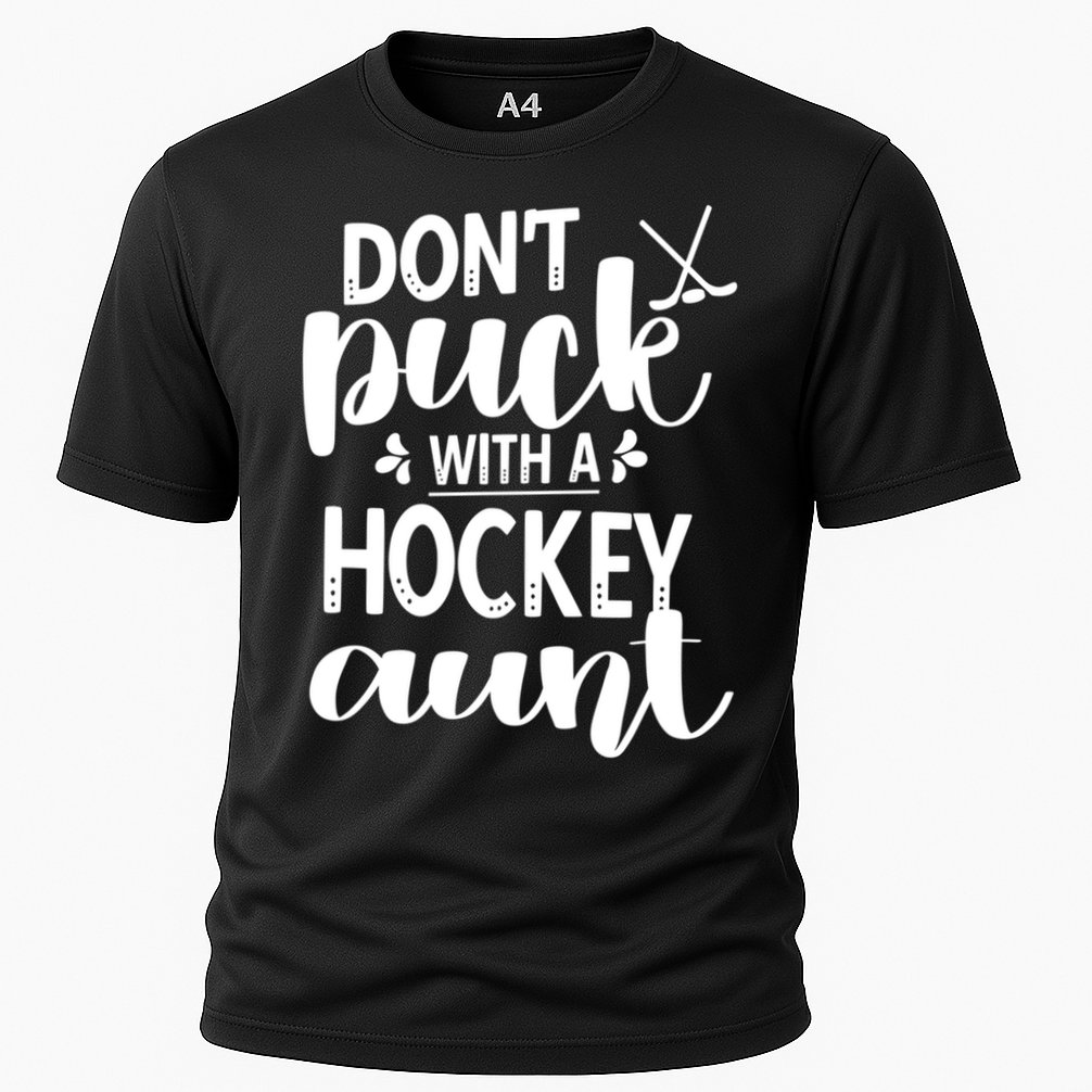 Funny Ice Hockey Aunt Of An Ice Hockey Player Auntie Gift Cooling Performance Crew T-Shirt