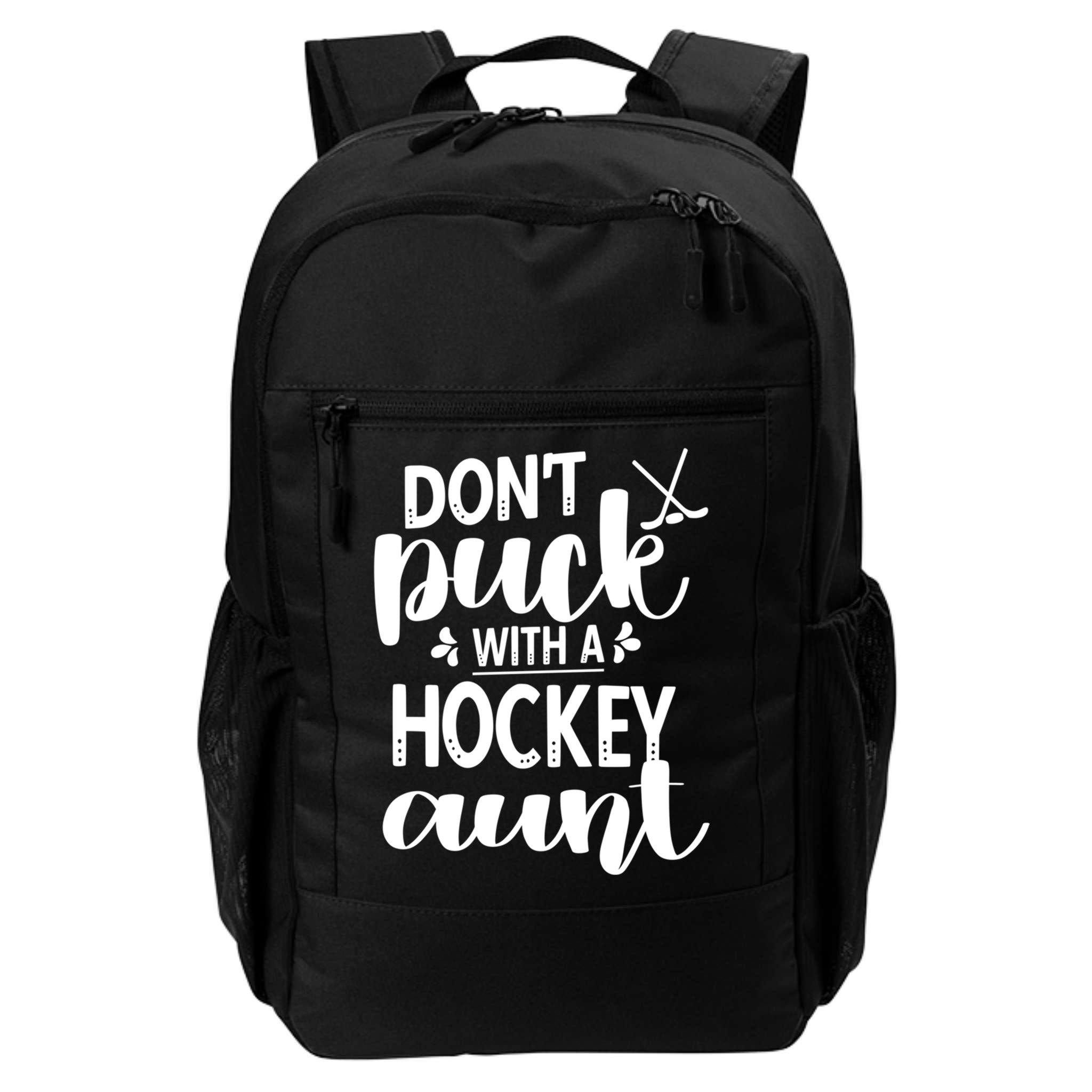 Funny Ice Hockey Aunt Of An Ice Hockey Player Auntie Gift Backpack