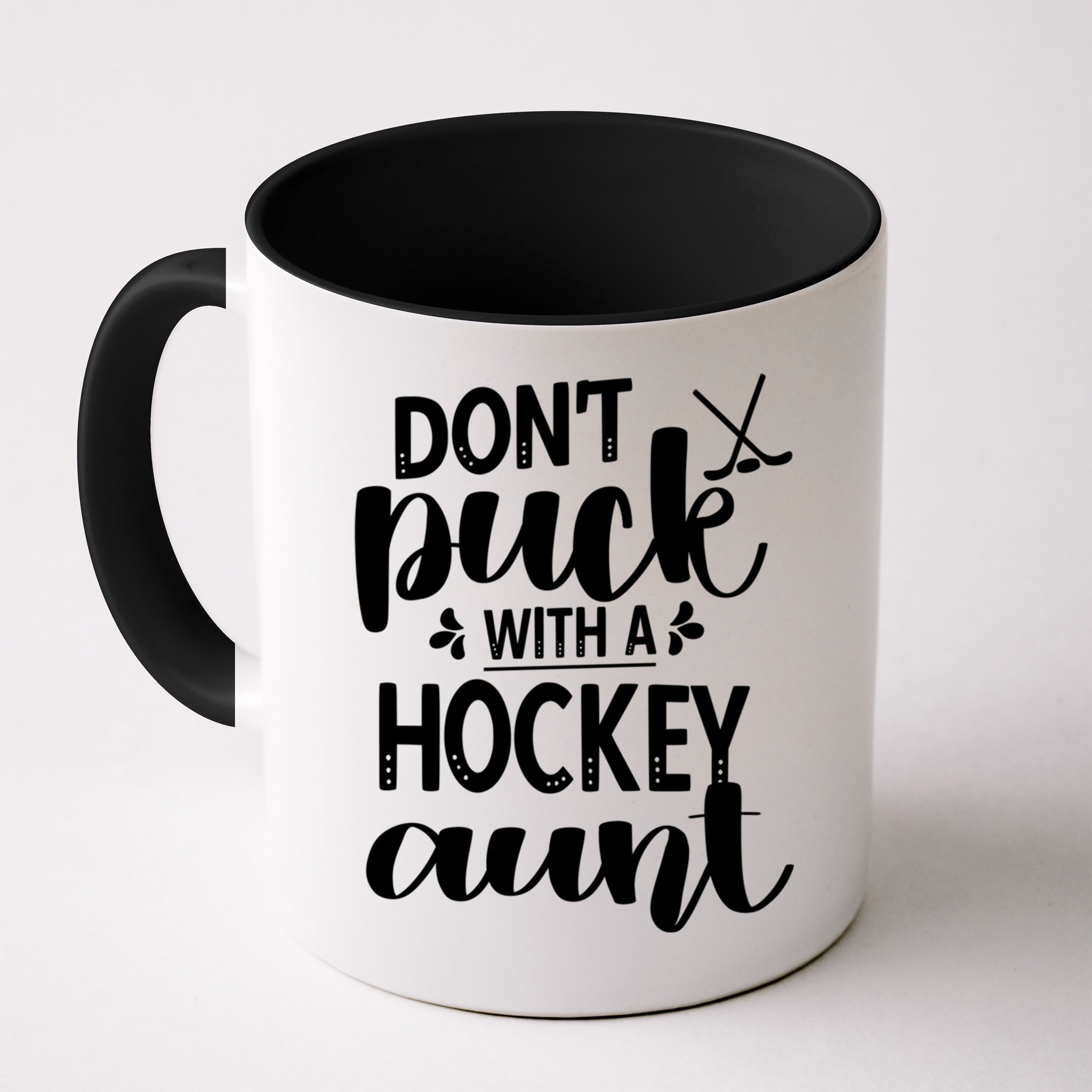 Funny Ice Hockey Aunt Of An Ice Hockey Player Auntie Gift Mug