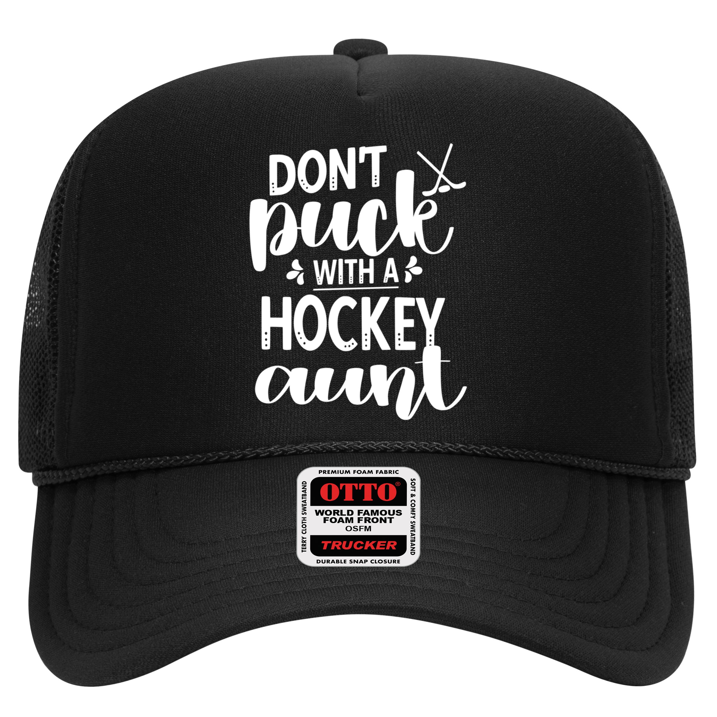 Funny Ice Hockey Aunt Of An Ice Hockey Player Auntie Gift Hat