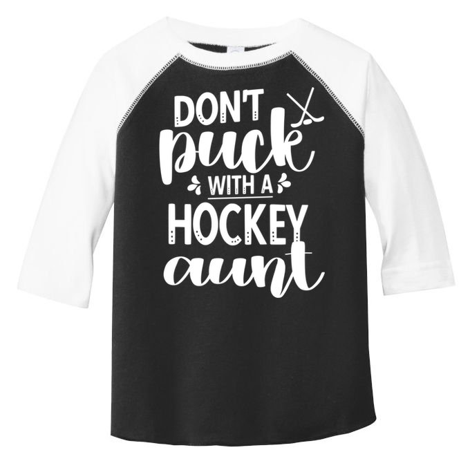 Funny Ice Hockey Aunt Of An Ice Hockey Player Auntie Gift Toddler Fine Jersey T-Shirt