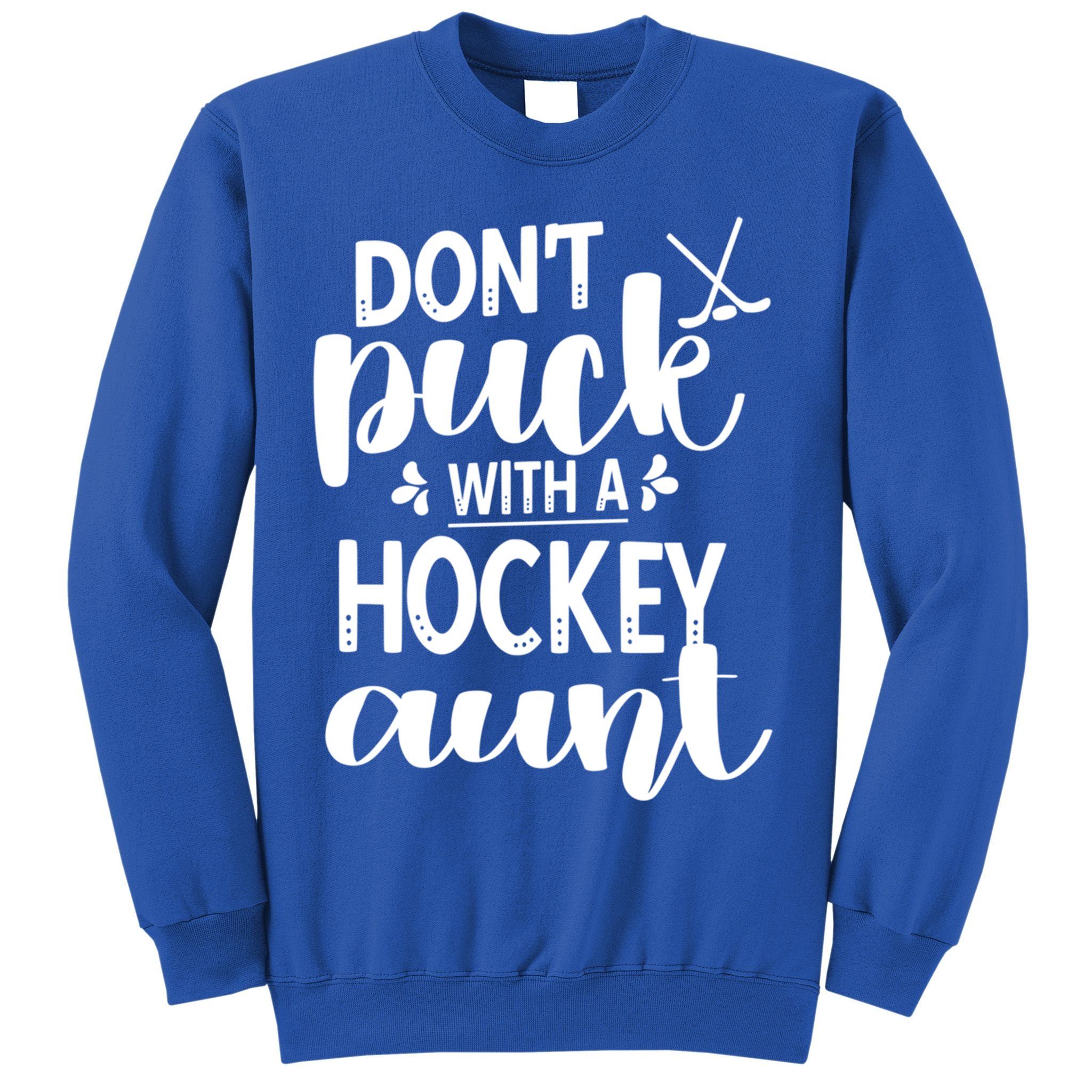 Funny Ice Hockey Aunt Of An Ice Hockey Player Auntie Gift Sweatshirt
