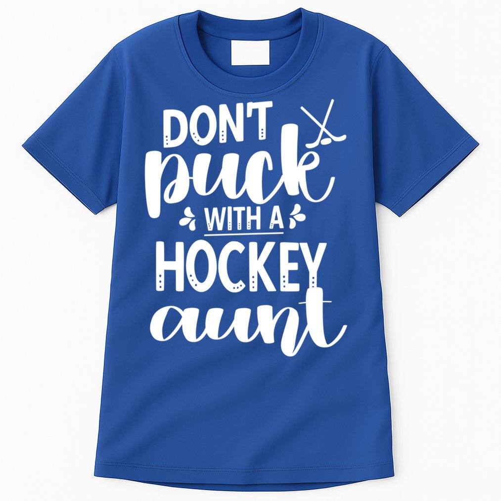 Funny Ice Hockey Aunt Of An Ice Hockey Player Auntie Gift Tall T-Shirt
