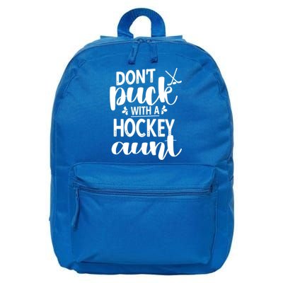 Funny Ice Hockey Aunt Of An Ice Hockey Player Auntie Gift 16 in Basic Backpack