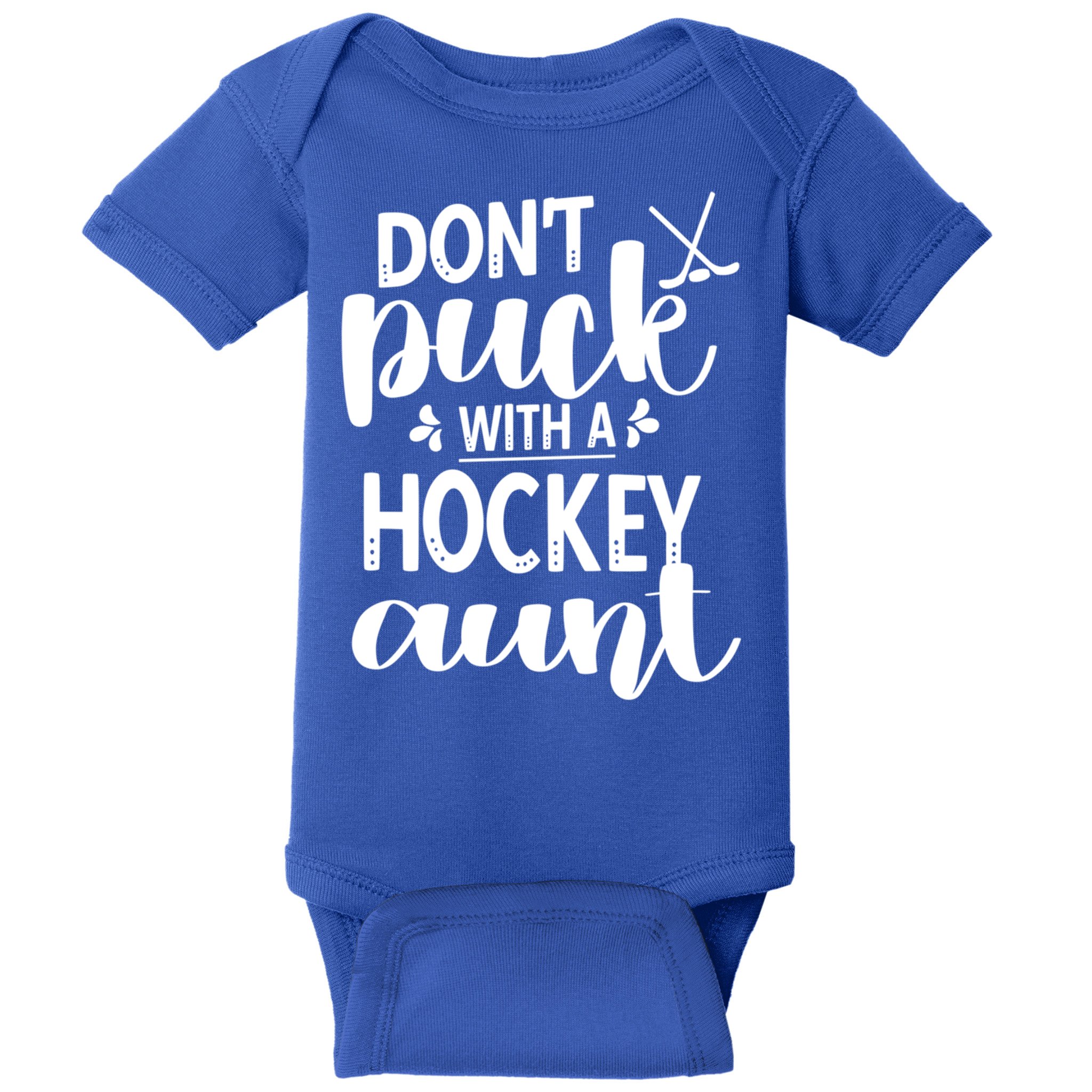 Funny Ice Hockey Aunt Of An Ice Hockey Player Auntie Gift Baby Bodysuit