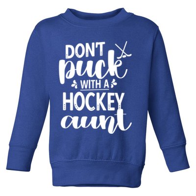 Funny Ice Hockey Aunt Of An Ice Hockey Player Auntie Gift Toddler Sweatshirt