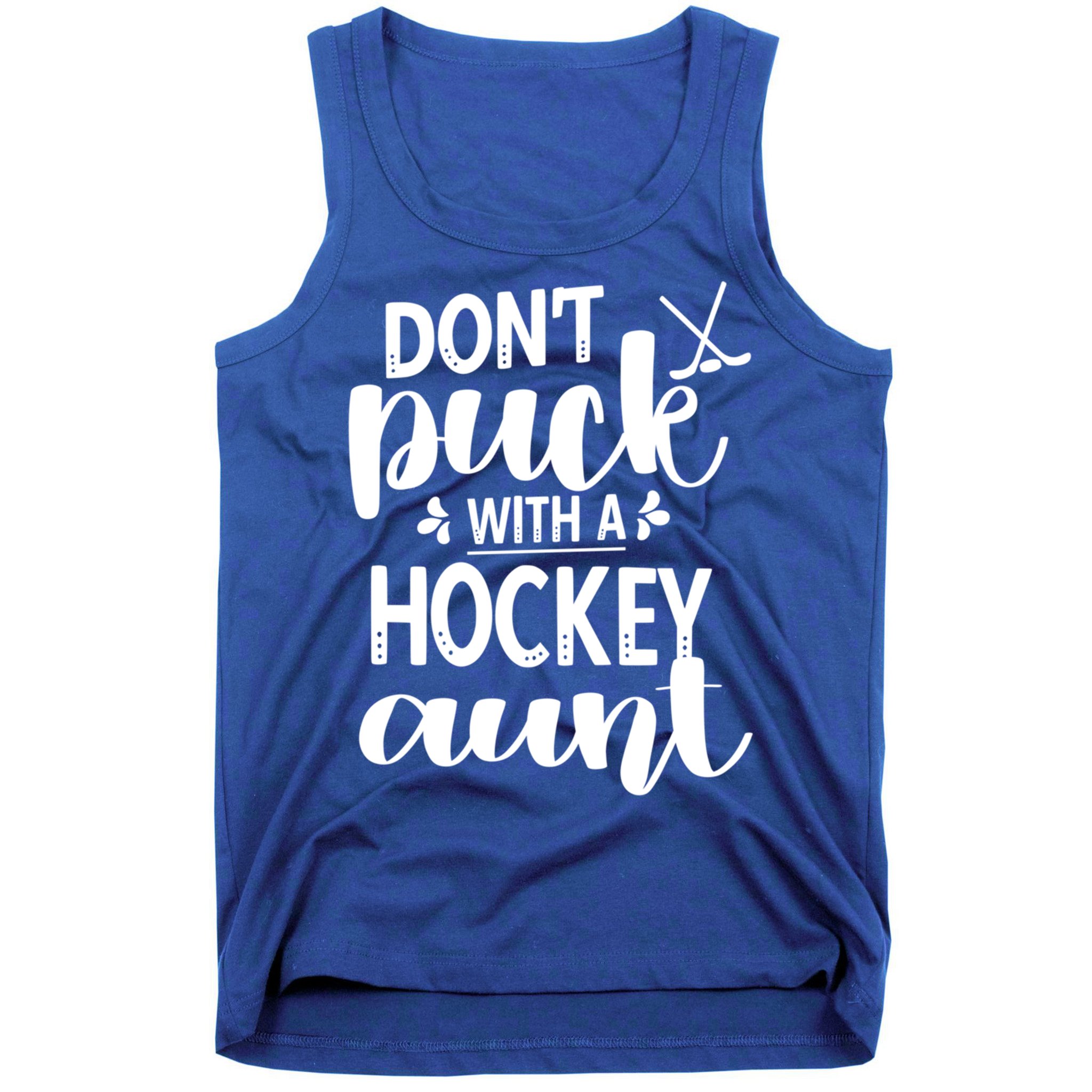Funny Ice Hockey Aunt Of An Ice Hockey Player Auntie Gift Tank Top