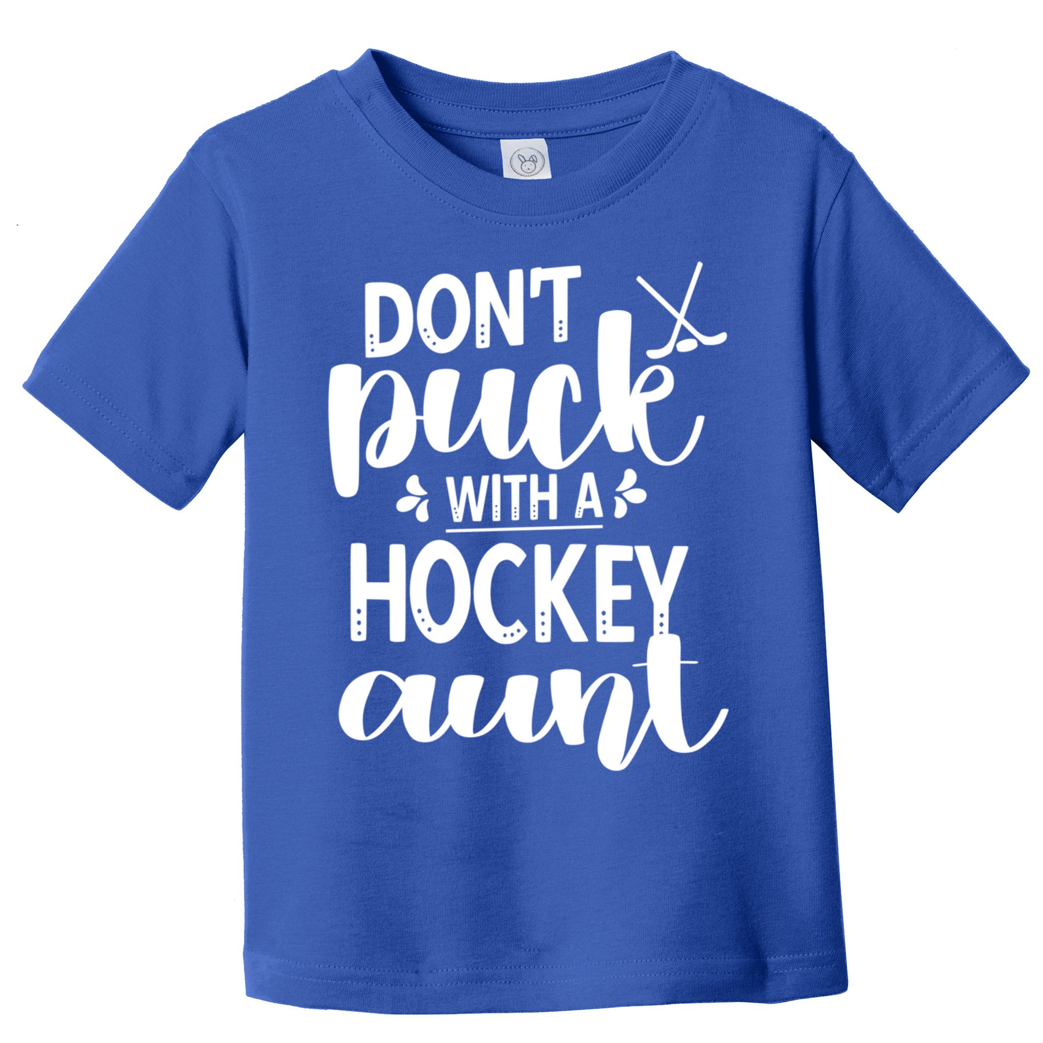 Funny Ice Hockey Aunt Of An Ice Hockey Player Auntie Gift Toddler T-Shirt