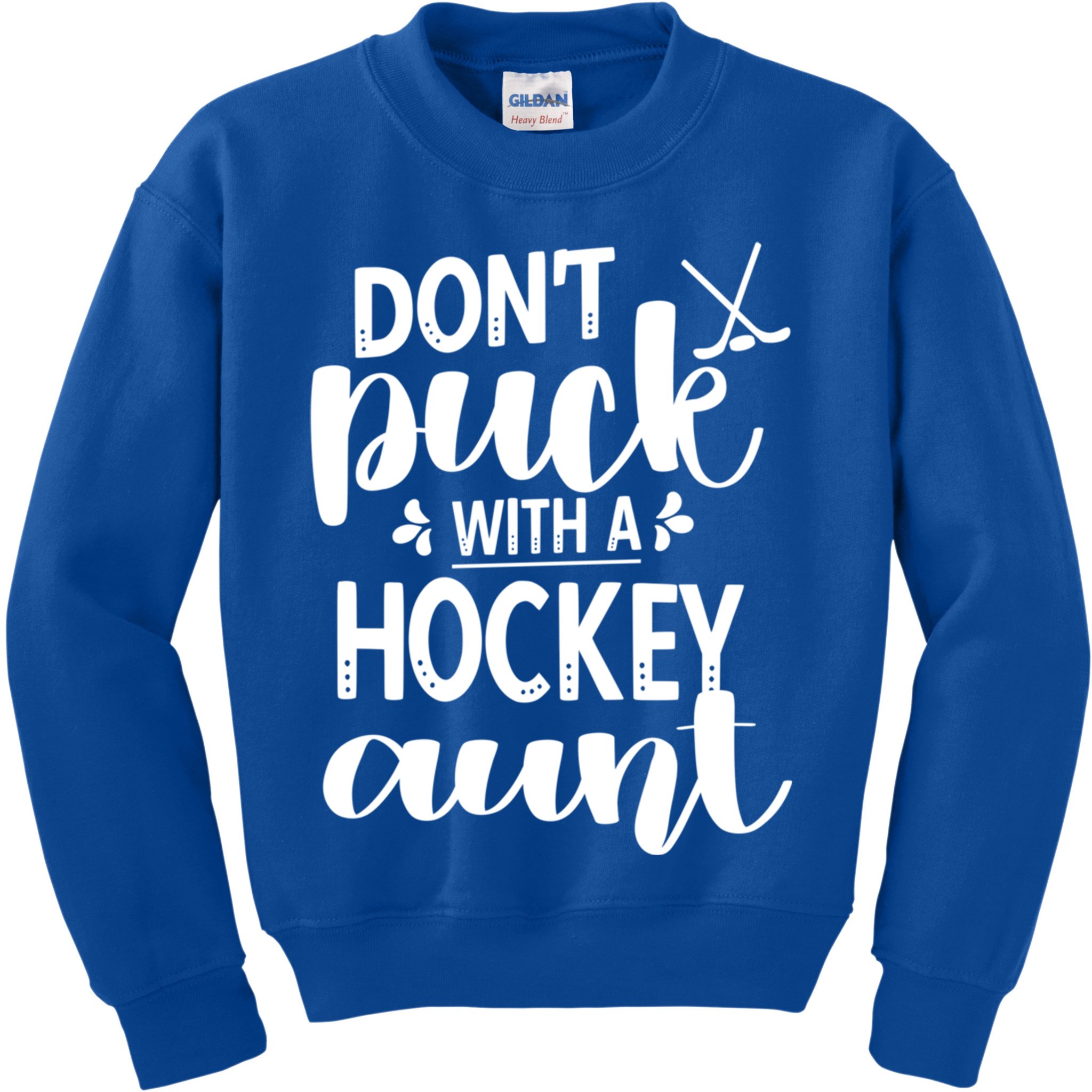 Funny Ice Hockey Aunt Of An Ice Hockey Player Auntie Gift Kids Sweatshirt