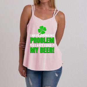 Funny I Have Drinking Problem Can't Find My Beer Women's Strappy Tank