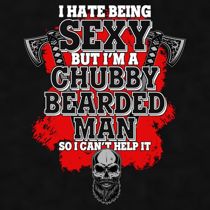 Funny I Hate Being Sexy But Im A Chubby Bearded Man So I CanT Help It Ladies PosiCharge Tri-Blend Wicking Tank