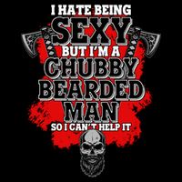Funny I Hate Being Sexy But Im A Chubby Bearded Man So I CanT Help It USA-Made Doggie Bandana