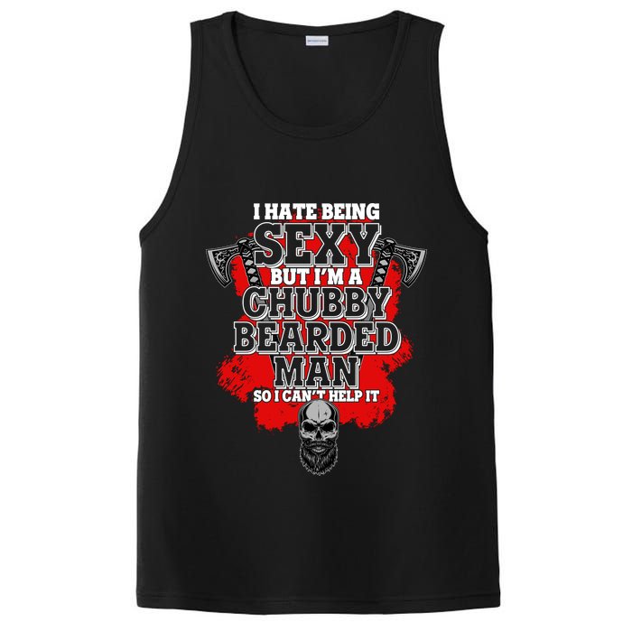 Funny I Hate Being Sexy But Im A Chubby Bearded Man So I CanT Help It PosiCharge Competitor Tank