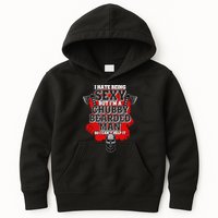 Funny I Hate Being Sexy But Im A Chubby Bearded Man So I CanT Help It Kids Hoodie