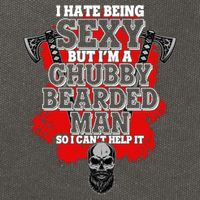 Funny I Hate Being Sexy But Im A Chubby Bearded Man So I CanT Help It Cotton Canvas Backpack