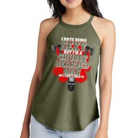 Funny I Hate Being Sexy But Im A Chubby Bearded Man So I CanT Help It Women's Perfect Tri Rocker Tank