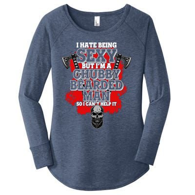 Funny I Hate Being Sexy But Im A Chubby Bearded Man So I CanT Help It Women's Perfect Tri Tunic Long Sleeve Shirt