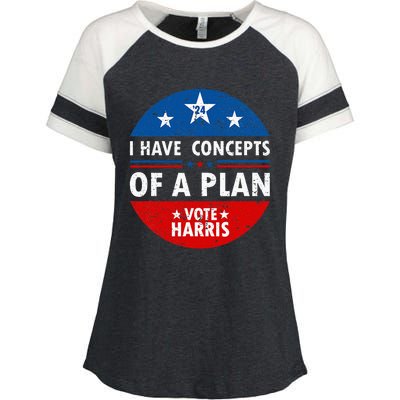 Funny I Have Concepts Of A Plan Harris Walz Waltz 2024 Usa Enza Ladies Jersey Colorblock Tee