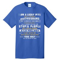 Funny I Have A Freaking Awesome Husband He Loves Skiing Gift Tall T-Shirt