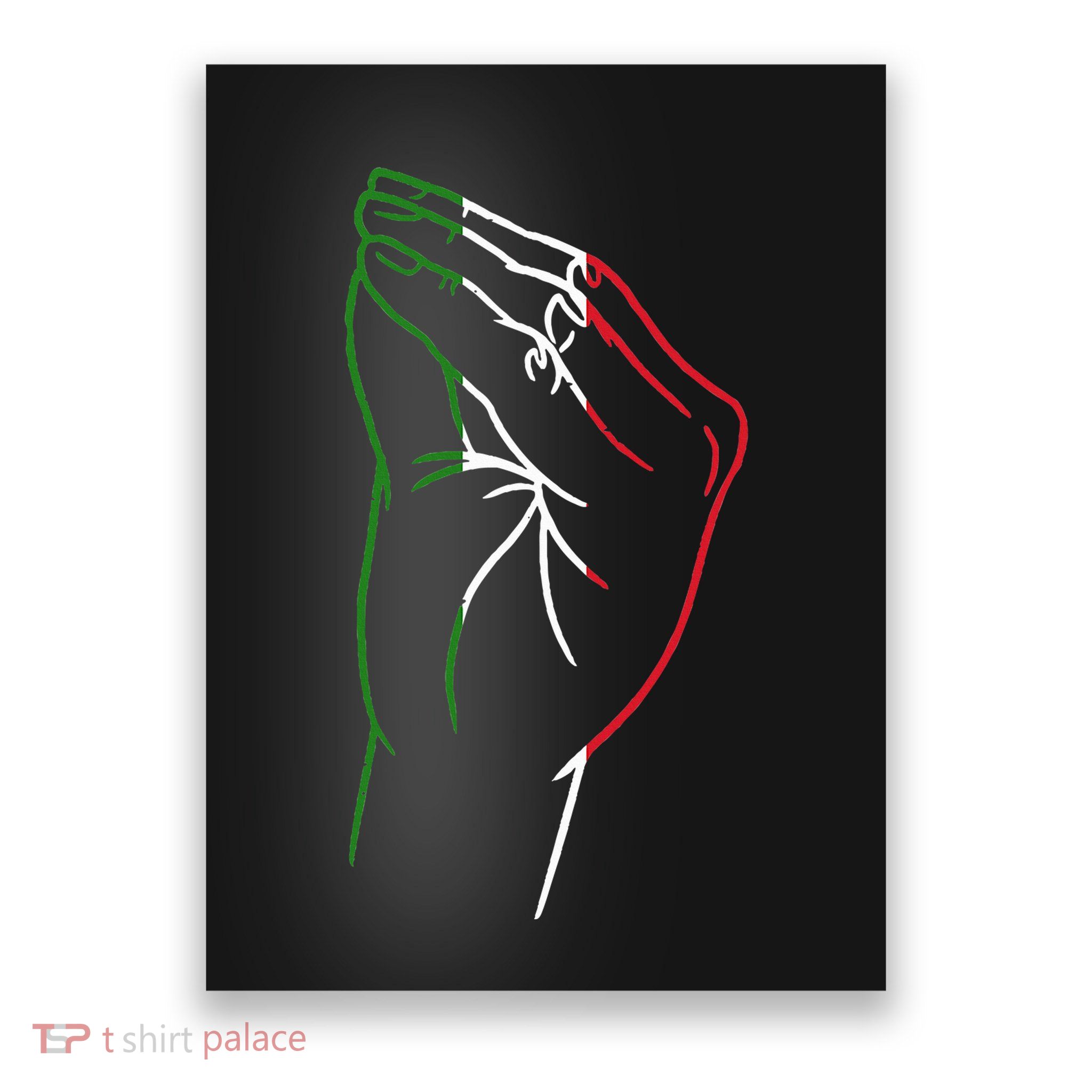 Funny Italian Hand Gesture Italian Flag Italy Italia Poster