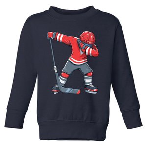 Funny Ice Hockey Dab Apparel, Dabbing Player Toddler Sweatshirt