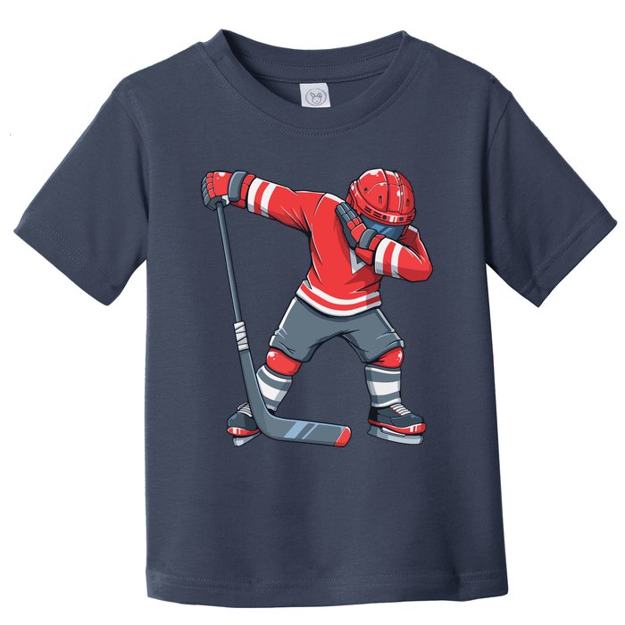 Funny Ice Hockey Dab Apparel, Dabbing Player Toddler T-Shirt