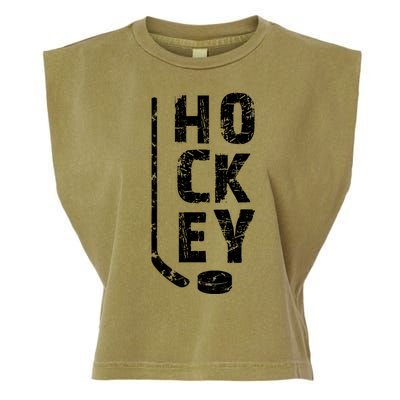 Funny Ice Hockey Gift For Player Garment-Dyed Women's Muscle Tee