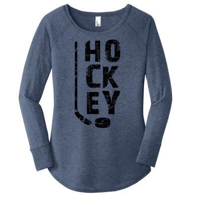 Funny Ice Hockey Gift For Player Women's Perfect Tri Tunic Long Sleeve Shirt