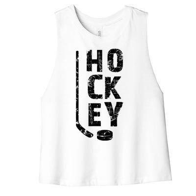 Funny Ice Hockey Gift For Player Women's Racerback Cropped Tank