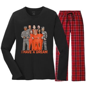 Funny I Have A Dream Women's Long Sleeve Flannel Pajama Set 