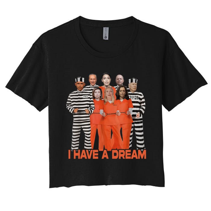 Funny I Have A Dream Women's Crop Top Tee