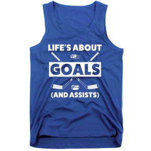 Funny Ice Hockey For Boy Lifes About Goals Gift Tank Top