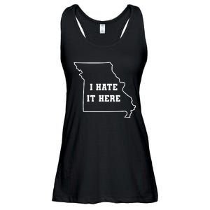 Funny I Hate It Here Missouri Mo State Joke Ladies Essential Flowy Tank