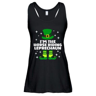 Funny Irish Horse Riding Leprechaun St Patricks Day Ireland Meaningful Gift Ladies Essential Flowy Tank