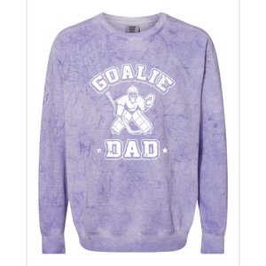 Father Ice Hockey Player Coach Fan Goalie Dad Hockey Sports Colorblast Crewneck Sweatshirt