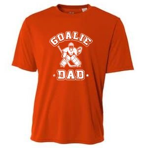 Father Ice Hockey Player Coach Fan Goalie Dad Hockey Sports Cooling Performance Crew T-Shirt